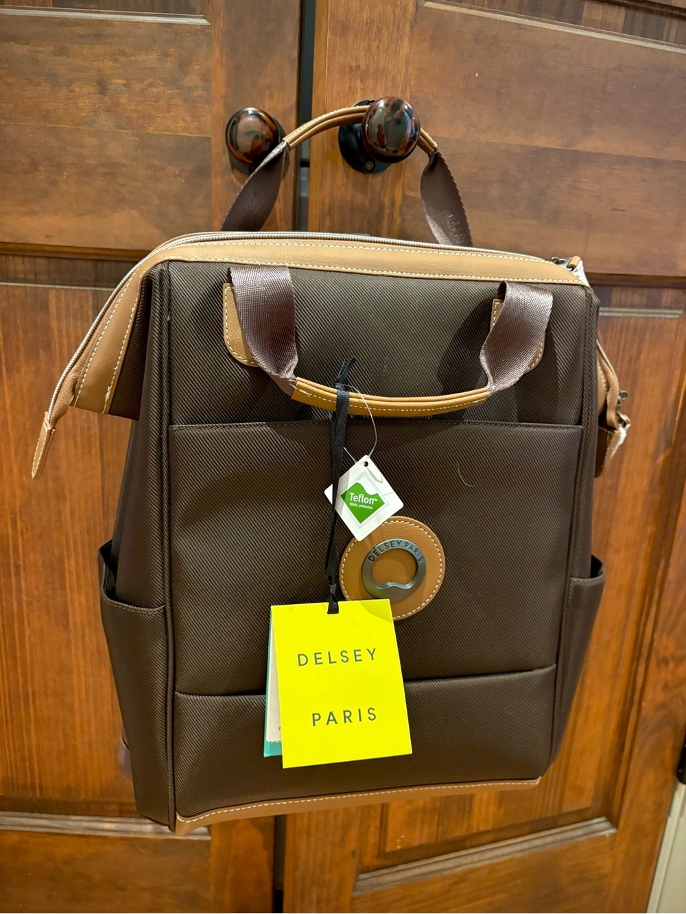 Delsey Paris Chatelet Air 2.0 Backpack Tote Brown NWT